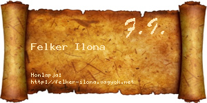 Felker Ilona névjegykártya